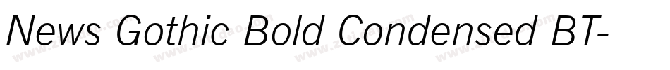News Gothic Bold Condensed BT字体转换